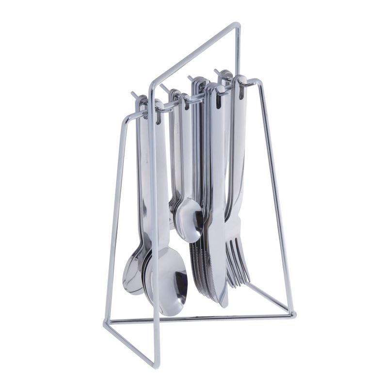Benzer – Porto 24pc Hanging Cutlery Set Stainless Steel