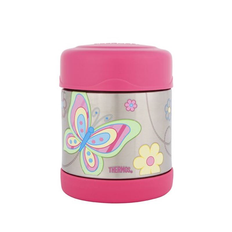 Thermos – FUNtainer Stainless Steel Vacuum Insulated Food Jar Pink Butterfly 290ml