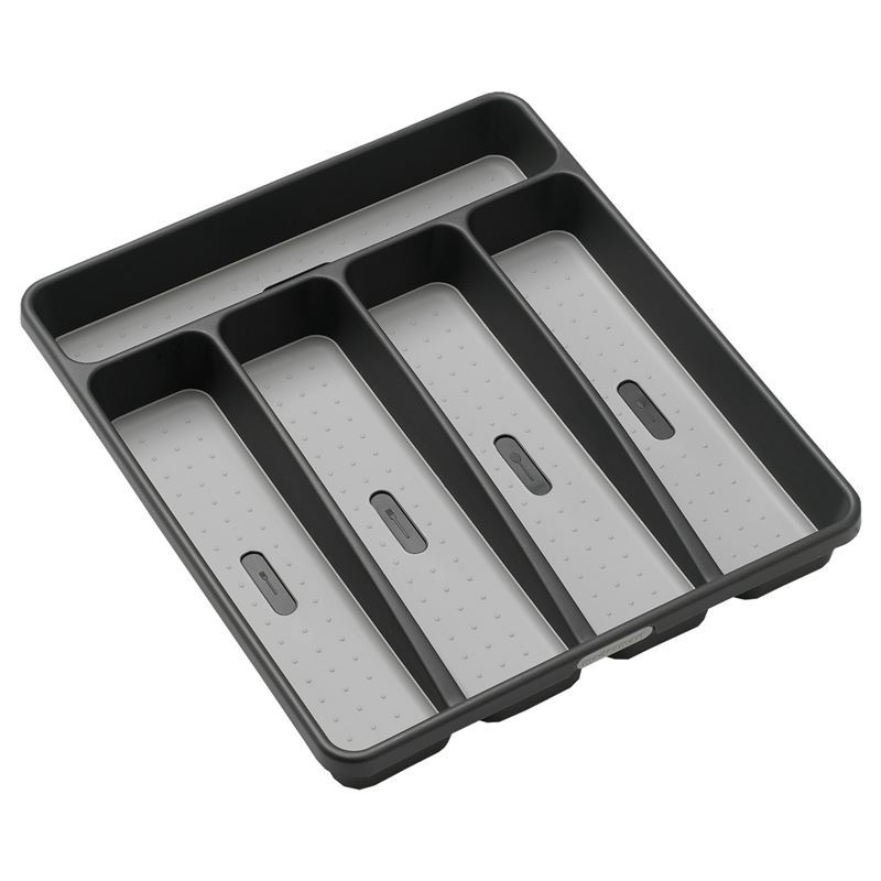 MadeSmart – 5 Compartment Cutlery Tray 33 x 29 x 4.6cm – Granite