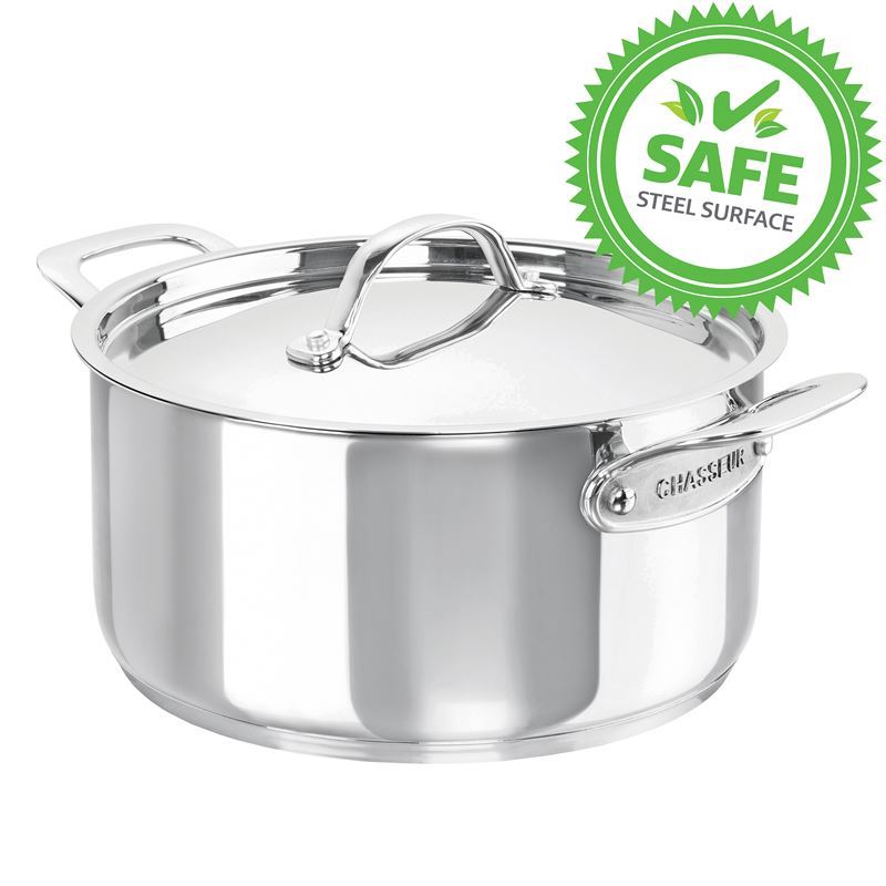 Chasseur Maison – 18/10 Stainless Steel 24cm 5.1Ltr Covered Casserole