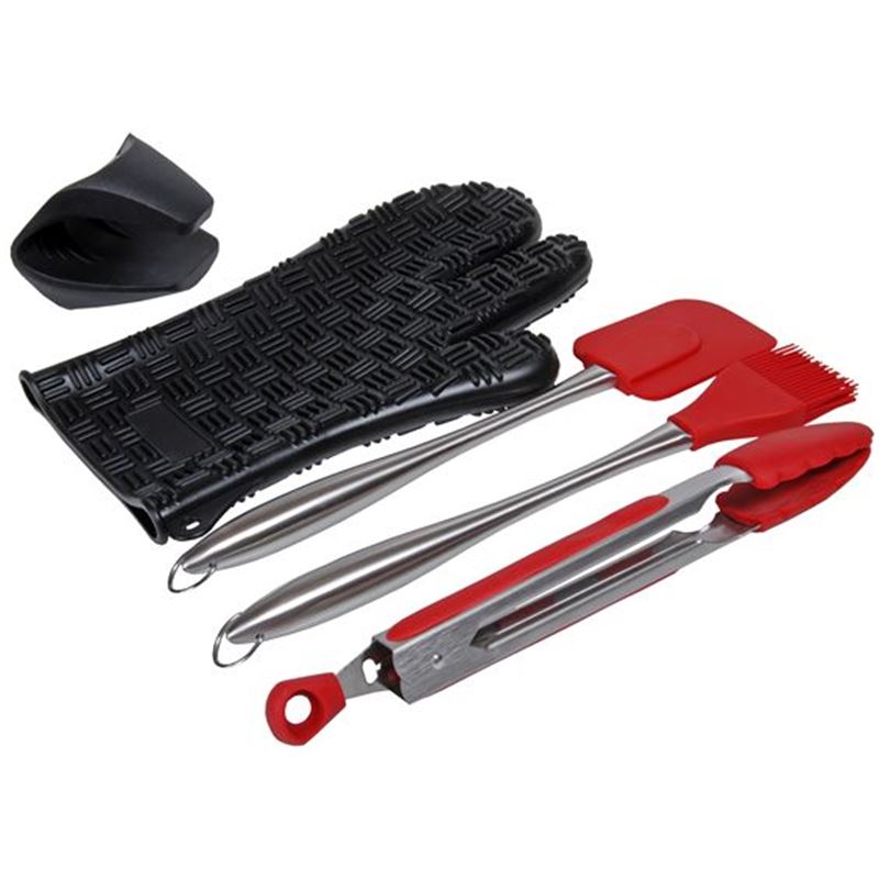 Benzer – 5 Piece Complete Baking Tools Pack with Silicone Oven Gloves