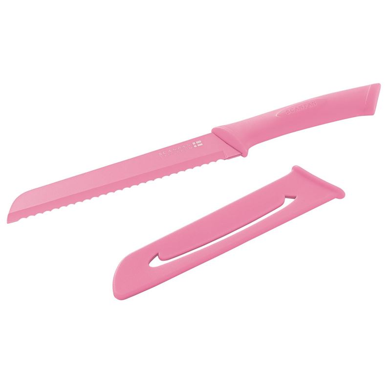 Scanpan – Spectrum Soft Touch Coloured Handle Bread Knife Pink 18cm