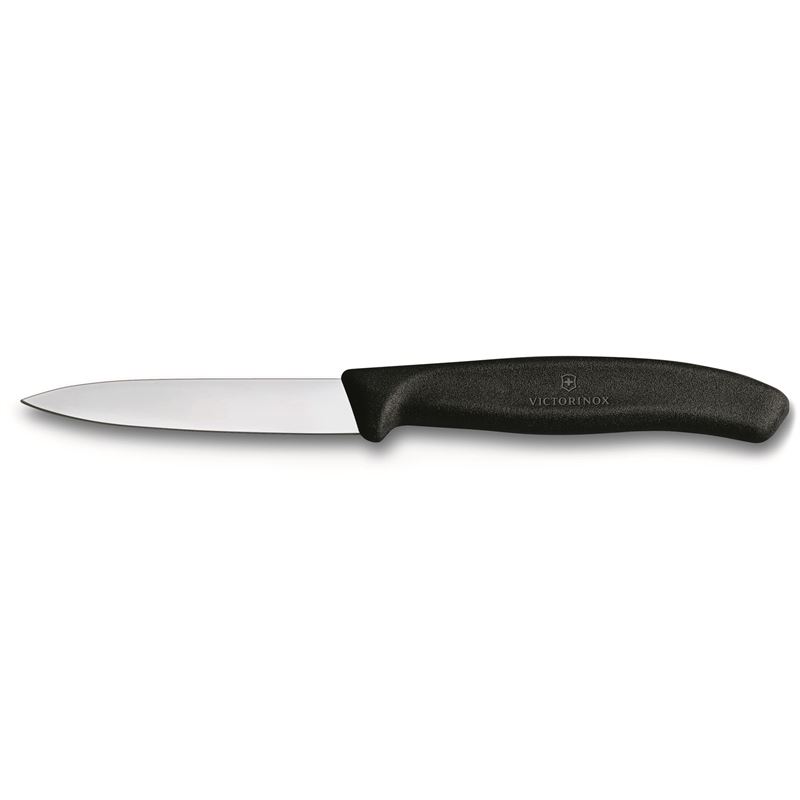 Victorinox – Paring Knife Black with Pointed Tip 8cm (Made in Switzerland)