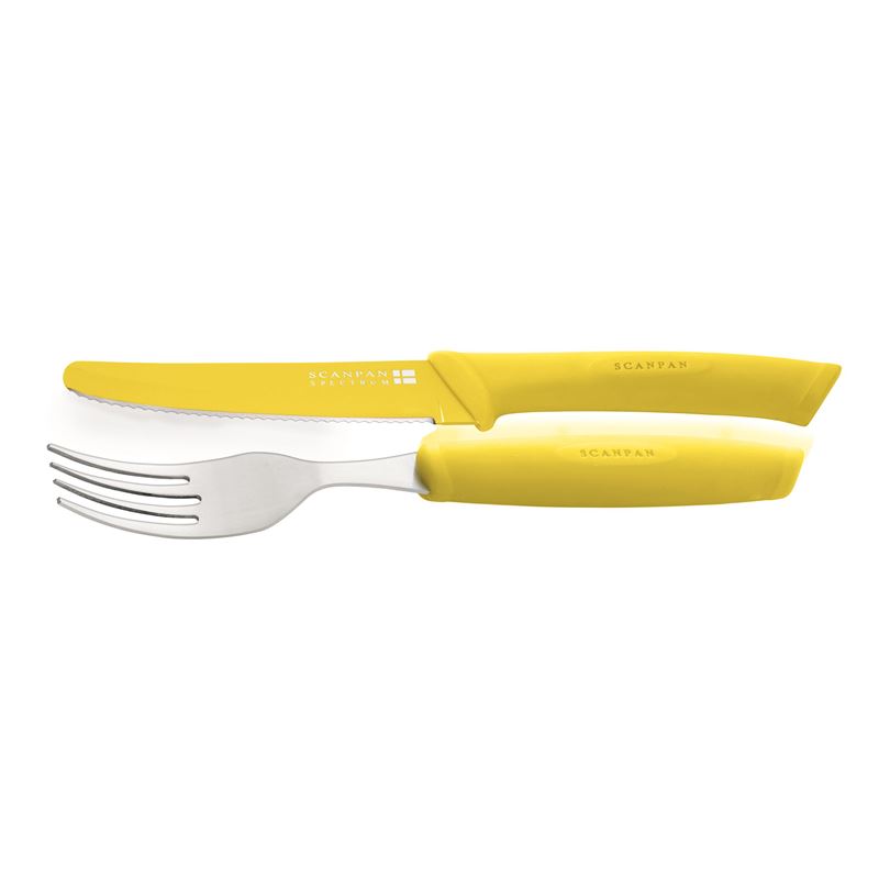 Scanpan – Soft Touch Spectrum Steak Knife and Fork Yellow