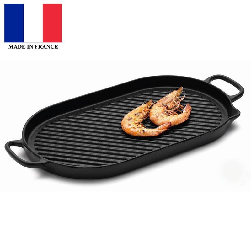 Chasseur Cast Iron – Midnite OnyxStove Top Grill 42x20cm (Made in France)