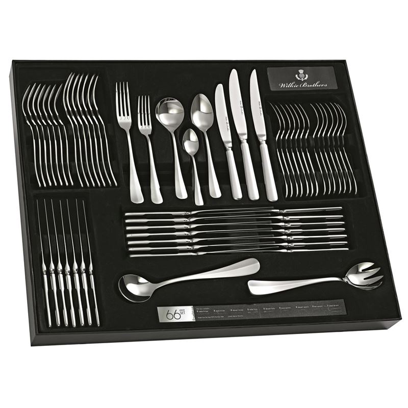 Wilkie Brothers – Ravelstone 18/10 Stainless Steel 66pc Cutlery Set