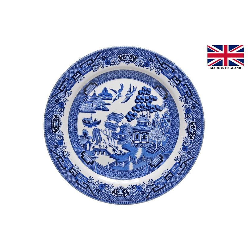 Queens by Churchill – Blue Willow Dinner Plate 26cm (Made in England)