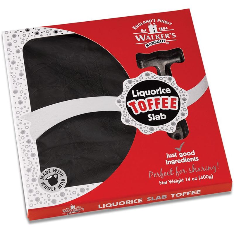 Walkers Nonsuch – Liqourice Traditional Slab Toffee with Hammer 400g (Made in England)
