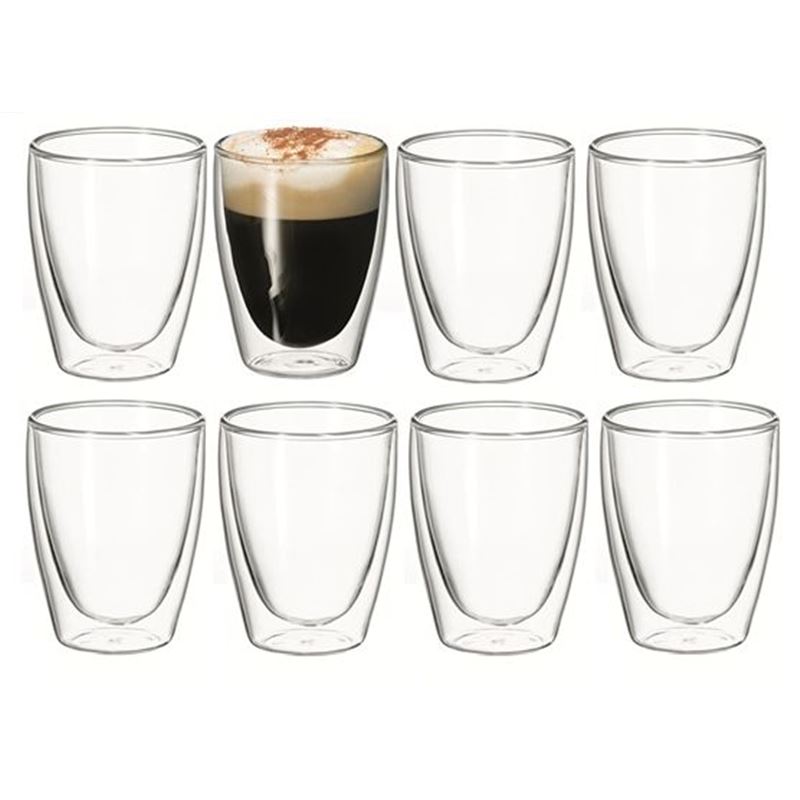 Avanti – CAFFE set of 8 Double Wall Glass Latte Cups 250ml