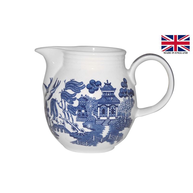 Queens by Churchill – Blue Willow Georgian Milk Jug 850ml (Made in England)