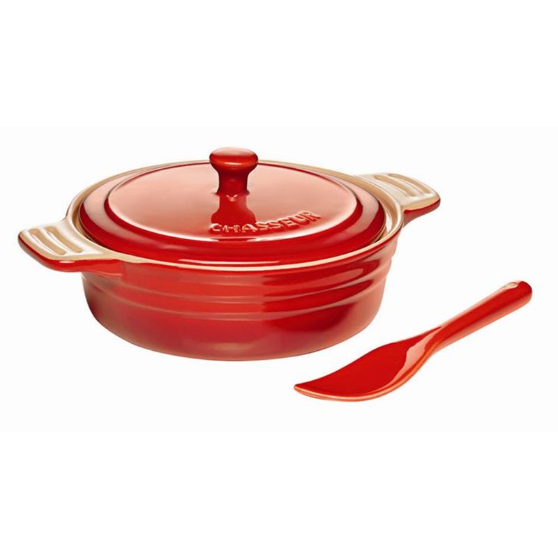 Chasseur – La Cuisson Camembert Baker with Cheese Spreader Red