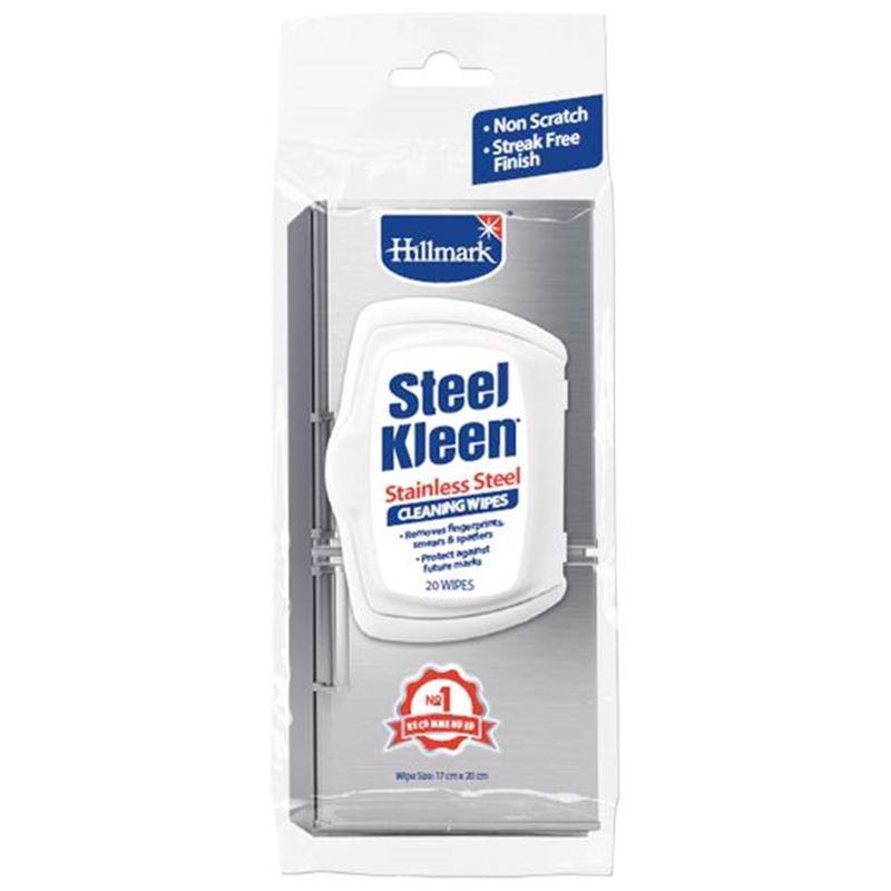 Hillmark – Steel Kleen Ezi Wipes packet 20 Wipes