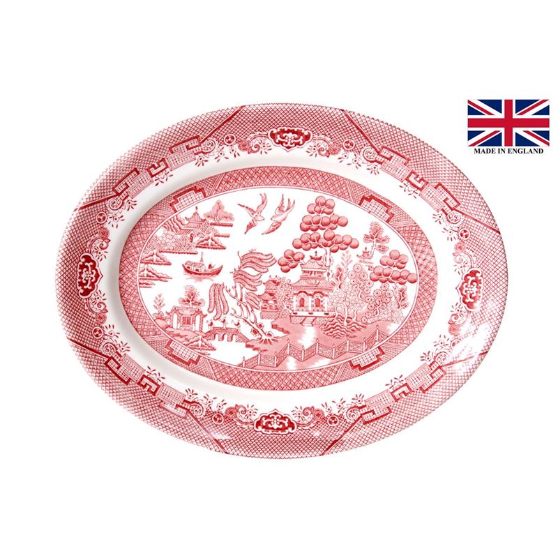 Churchill – Pink Willow Oval Dish 31cm (Made in England)