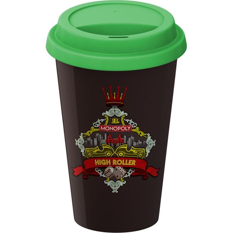 Monopoly – Double Wall Travel Mug with Silicone Lid High Roller