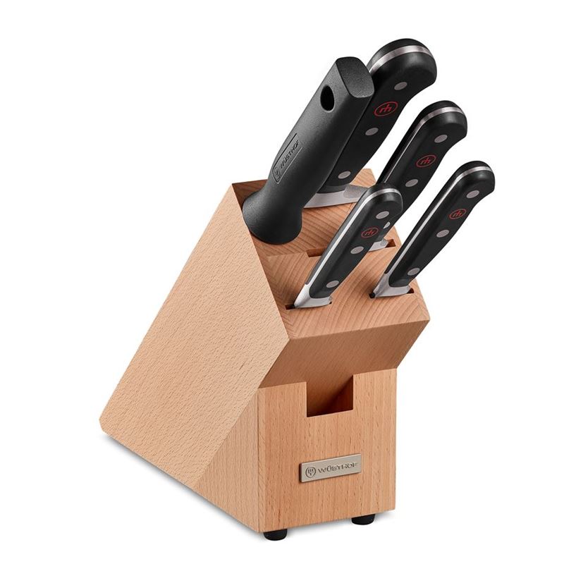 Wusthof Trident – Essential Classic 6pc Professional Knife Block Set (Made in Germany)