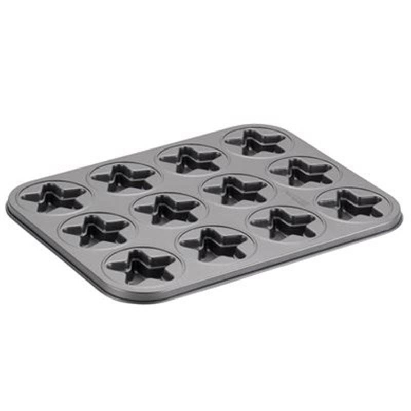 Cake Boss – Non-Stick 12 Cup Moulded Cookie Pan Star