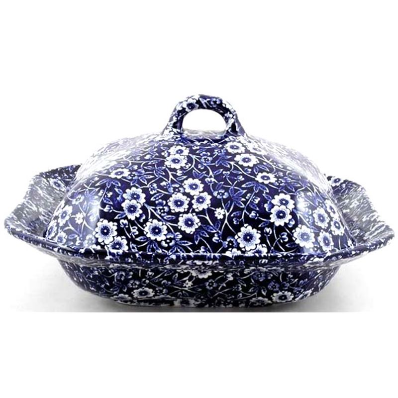 Blue Calico by Burleigh – Covered Vegetable Dish