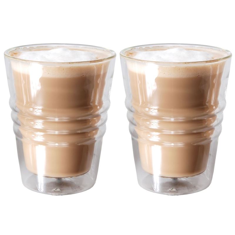Zuhause – Kaffee Set of 2 Double Wall Thermo Latte Glasses 280ml