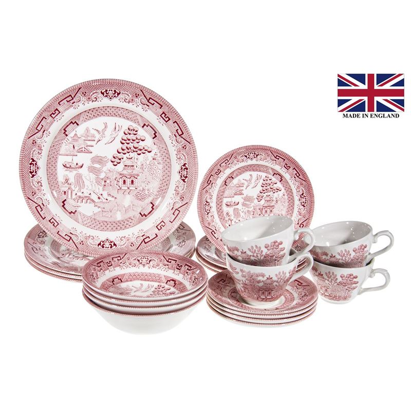 Queens by Churchill Rosa Willow – 20pc Dinner Set (Made in England)