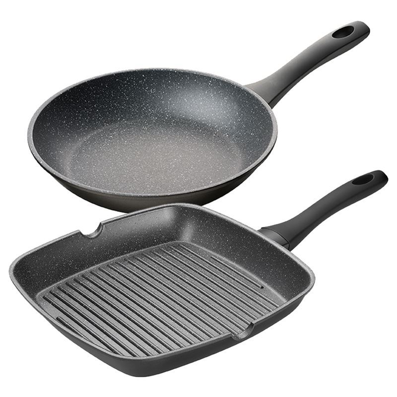 PyroStone by Pyrolux – Frypan and Grill Pan Pack