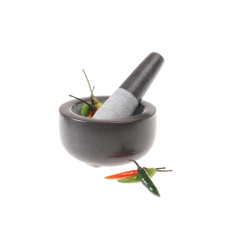 Benzer – Deluxe Mini Black Marble Mortar and Pestle 9.5x5cm