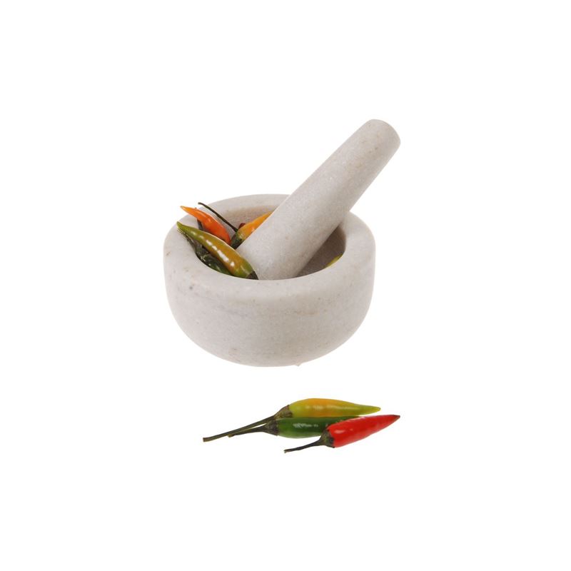 Benzer – Deluxe Mini Crystal Marble Mortar and Pestle 9.5x5cm