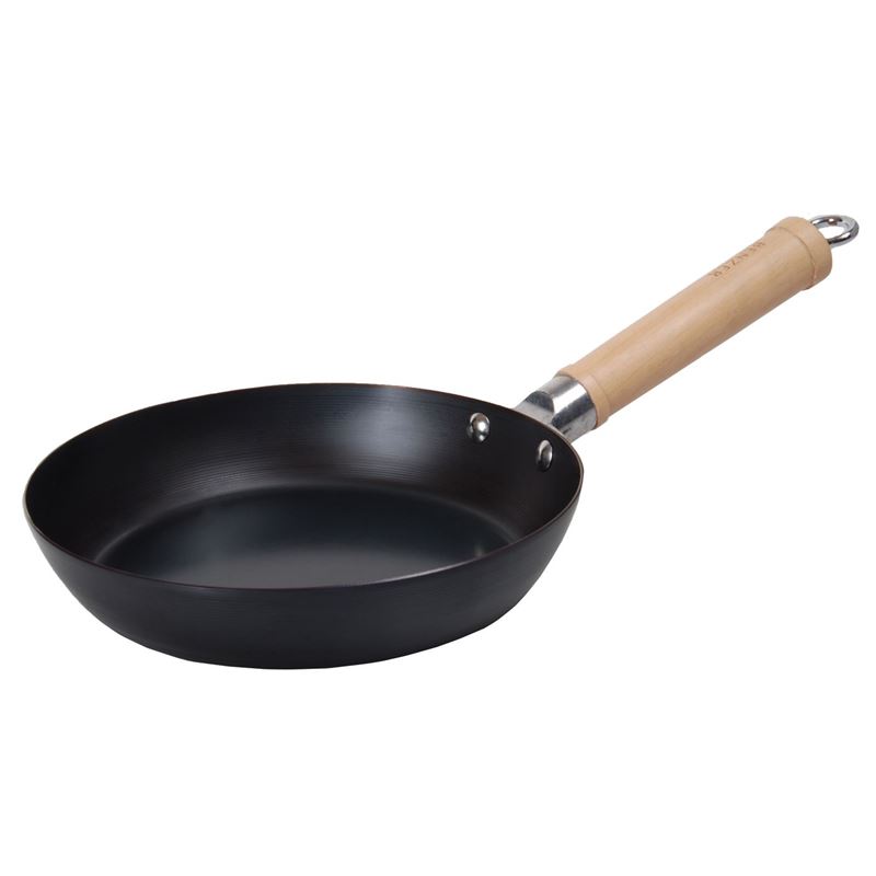 Benzer – Far East Collection Black Carbon Steel Frypan 20cm