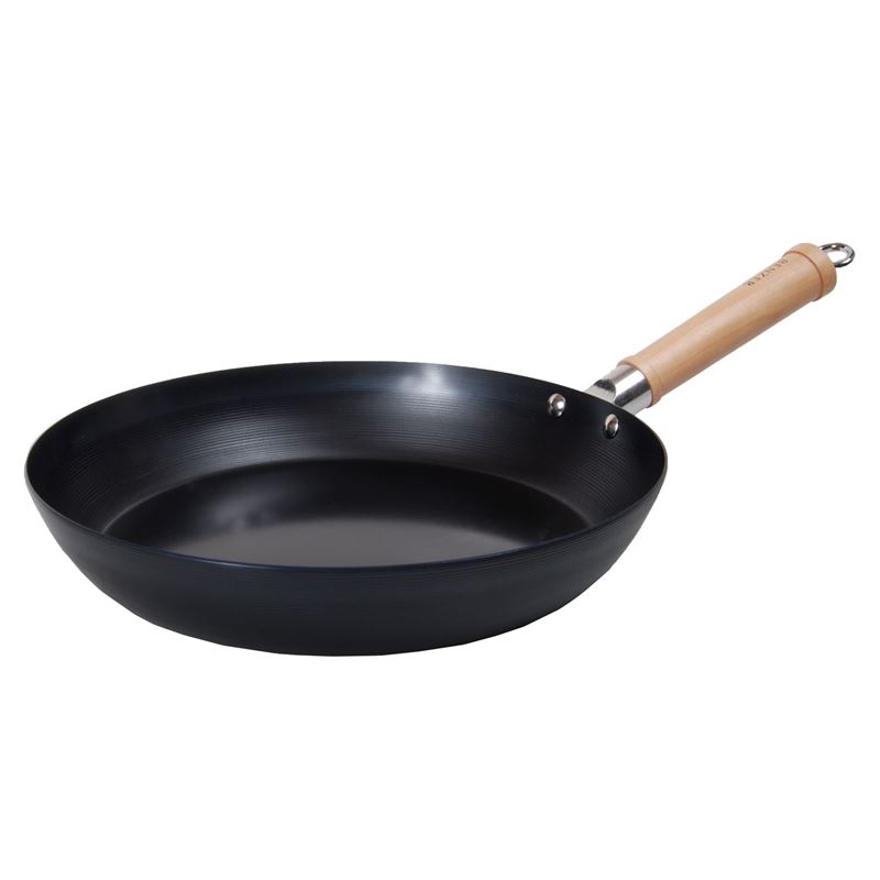 Benzer – Far East Collection Black Carbon Steel Frypan 28cm
