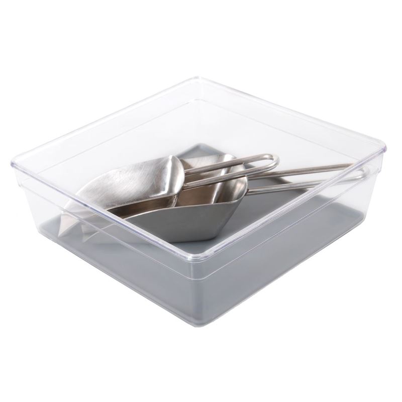 Zuhause – Stor-Rite Organiser Tray with Silicone  Inlay 15x13cm Charcoal