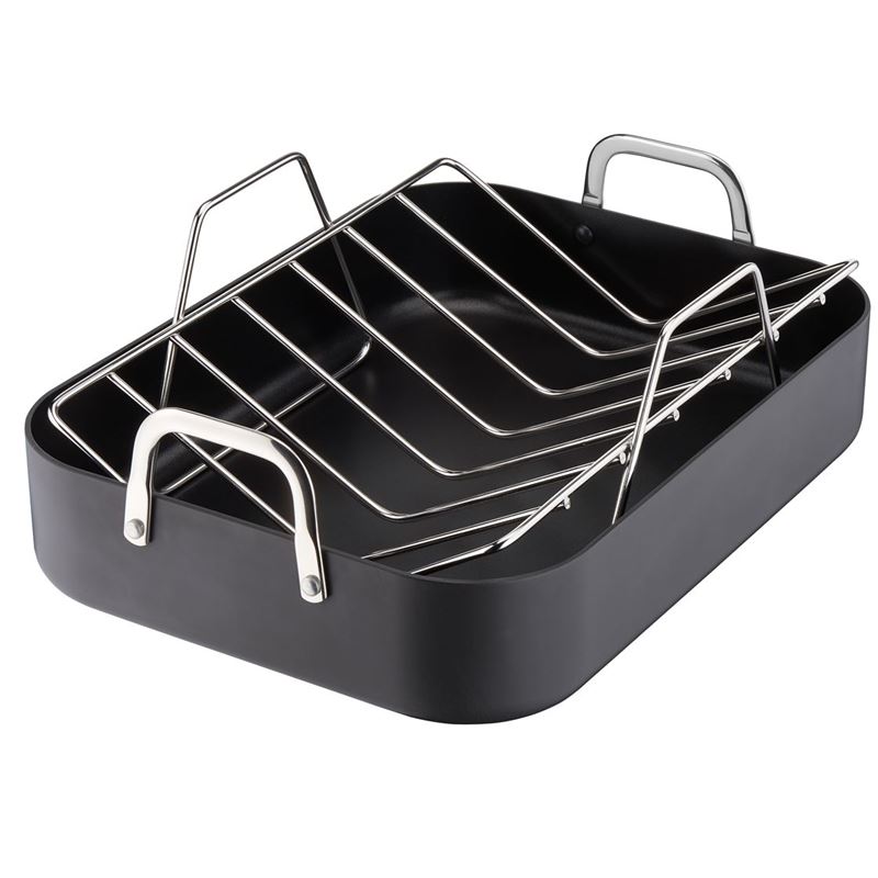 Tefal – Hard Anodised Non-Stick Roaster with Rack 29x39cm