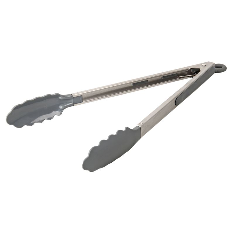samsam – Stainless Steel Tongs with Nylon Head 30cm Charcoal