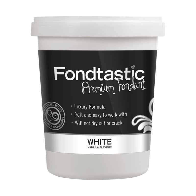 Fondtastic – Premium Rolled Vanilla Flavoured Fondant White 908g (Made in Canada)