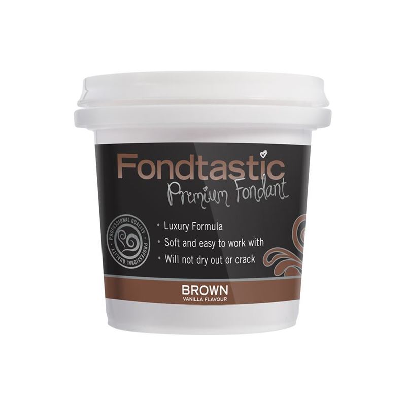 Fondtastic – Mini Premium Rolled Vanilla Flavoured Fondant Brown 226g (Made in Canada)