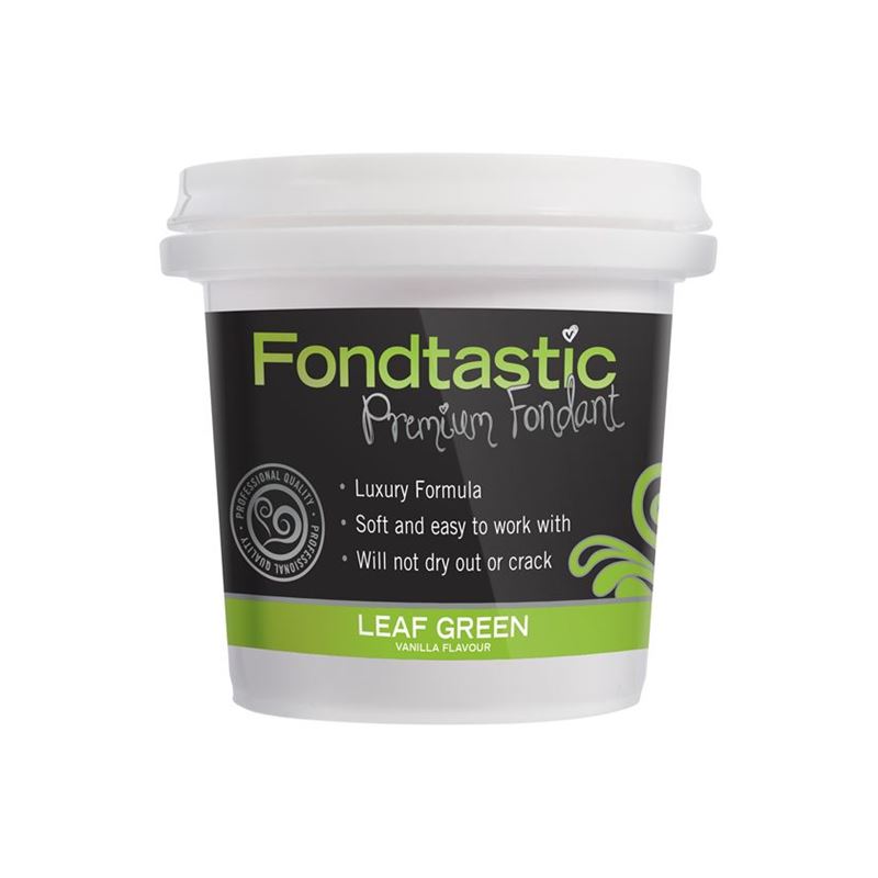 Fondtastic – Mini Premium Rolled Vanilla Flavoured Fondant Leaf Green 226g (Made in Canada)