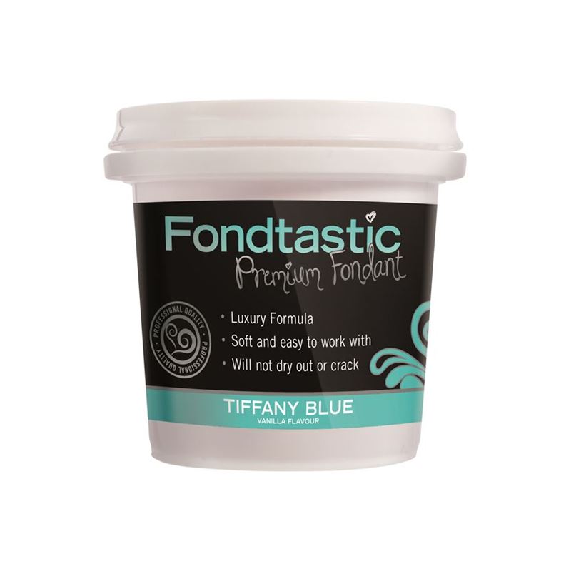 Fondtastic – Mini Premium Rolled Vanilla Flavoured Fondant Tiffany Blue 226g (Made in Canada)
