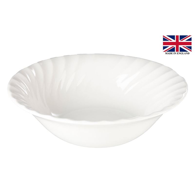 Queens by Churchill Chelsea White – Oatmeal Bowl 15.5cm (Made in England)
