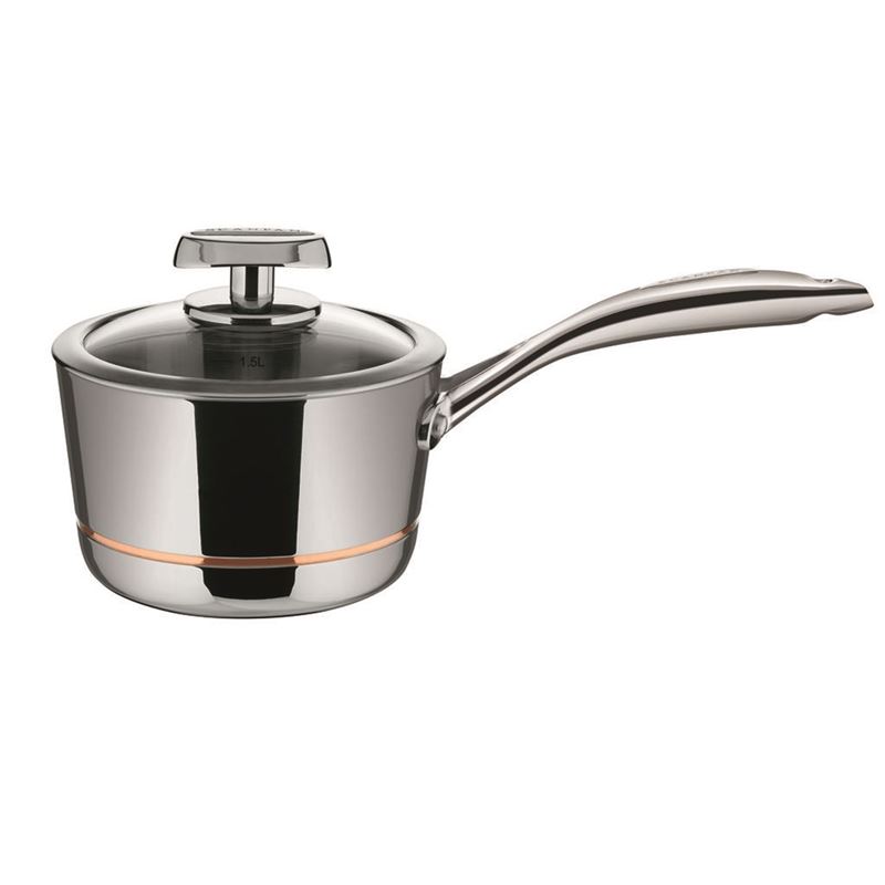Scanpan – Axis Covered Saucepan 16cm 1.8Ltr – 5 Layer Stainless Steel with Copper Core