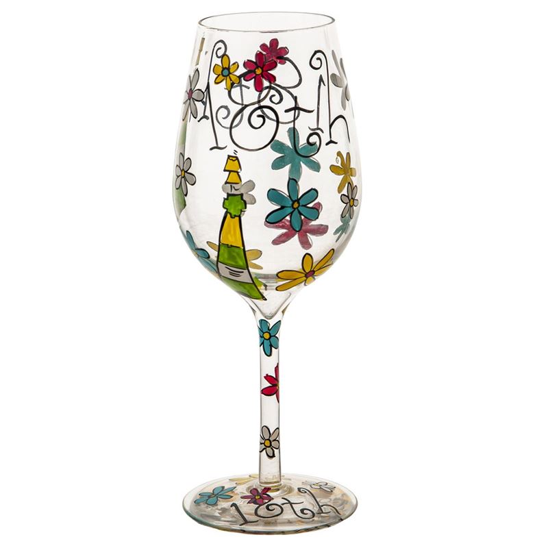 18th Birthdays Handpainted Wine Glass 2