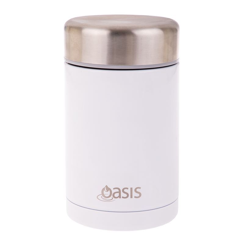 Oasis – Stainless Steel Food Flask Pastels 450ml White