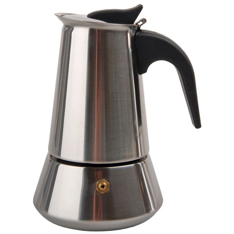 Tradizione Italiana by Benzer – Stella Stainless Steel Espresso Coffee Percolator 6 Cup