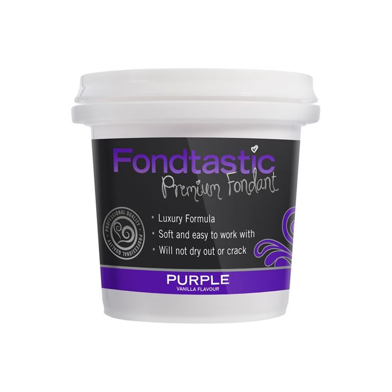 Fondtastic – Mini Premium Rolled Vanilla Flavoured Fondant Purple 226g (Made in Canada)