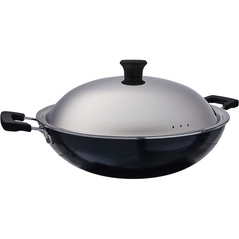 Tefal – Ceramic Coated 36cm JUMBO Wok with Domed Stainless Steel Lid