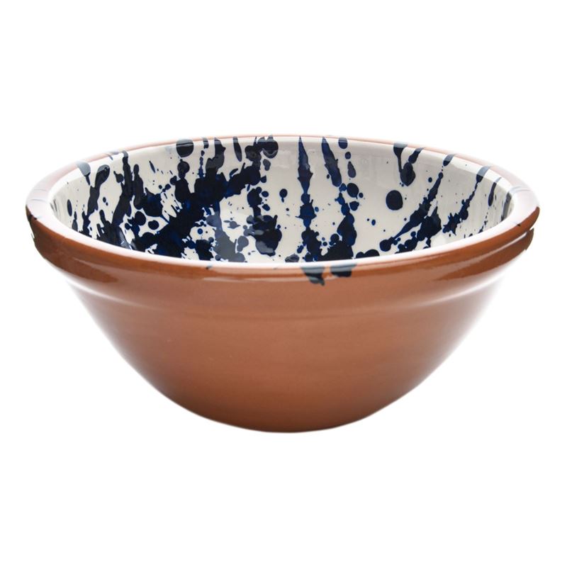 Amano – Artistico Handmade Terracotta Serving Bowl 29cm Mediterranean Blue (Made in Spain)