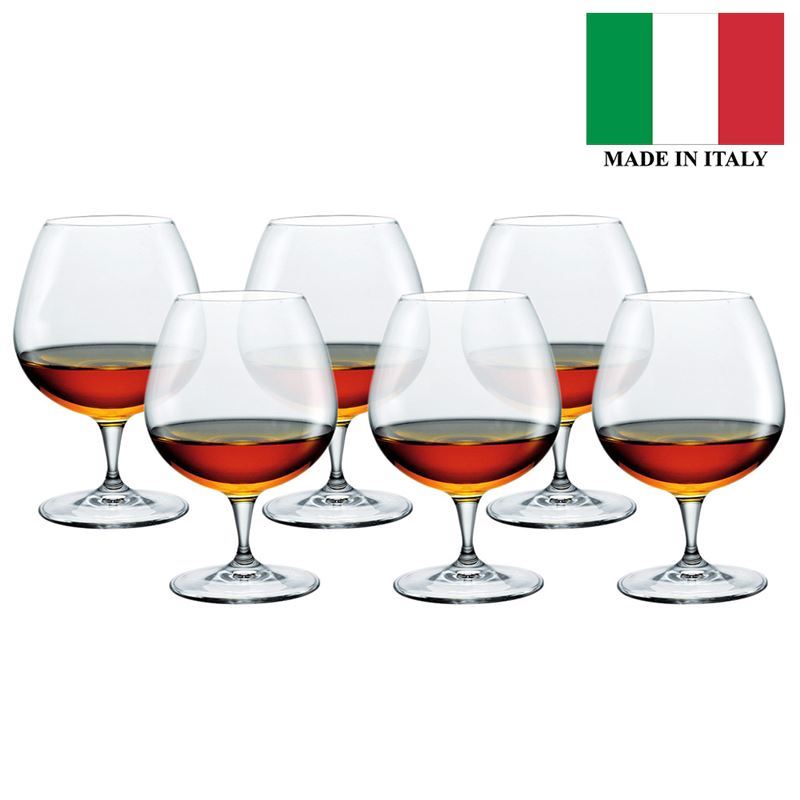 Bormioli Rocco – Premium SET OF SIX N.F Cognac 645ml Set of 6 (Made in Italy)