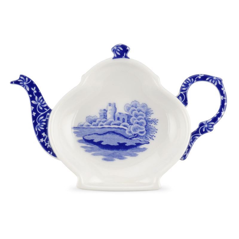 Spode – Blue Italian Tea Bag Tidy/Spoon Rest 14cm