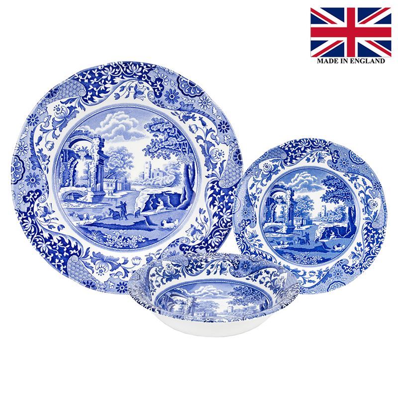 Spode – Blue Italian Dinner Set 12pc (Made in England)