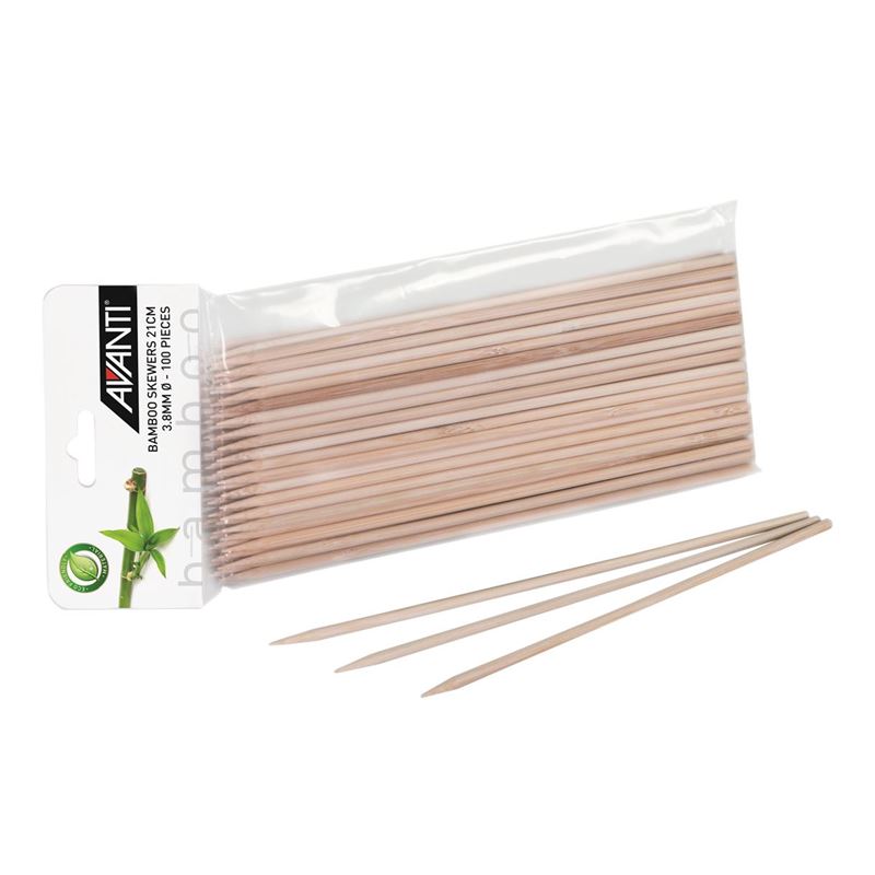 Avanti – 21cm Bamboo Skewers 100 pc Pack