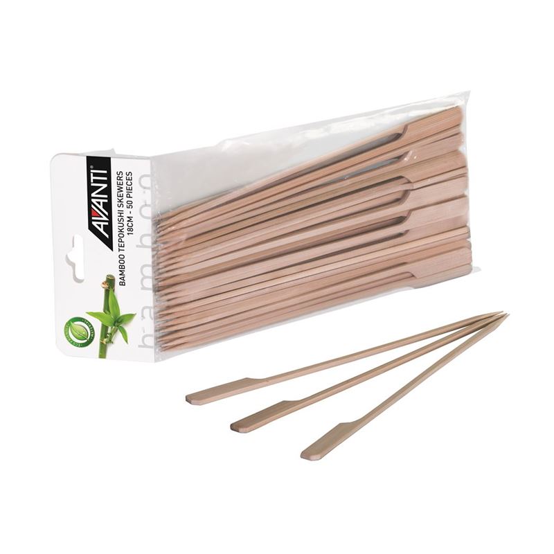 Avanti – 18cm Bamboo Tepokushi Skewers 50pc Pack