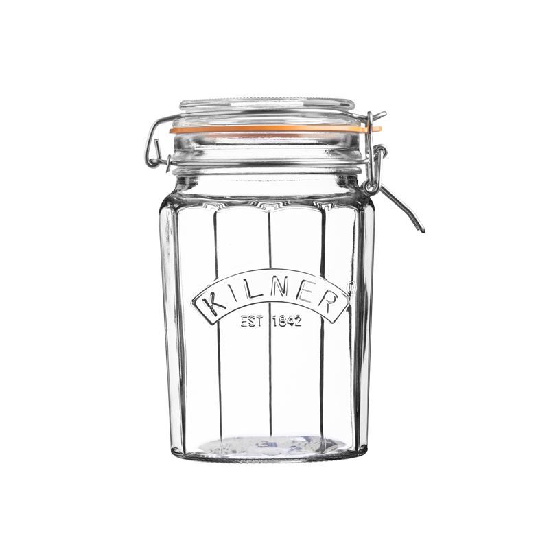 Kilner – Facetted Clip Top Glass Jar 950ml