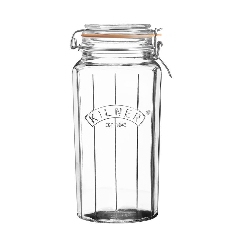 Kilner – Facetted Clip Top Glass Jar 1.8Ltr
